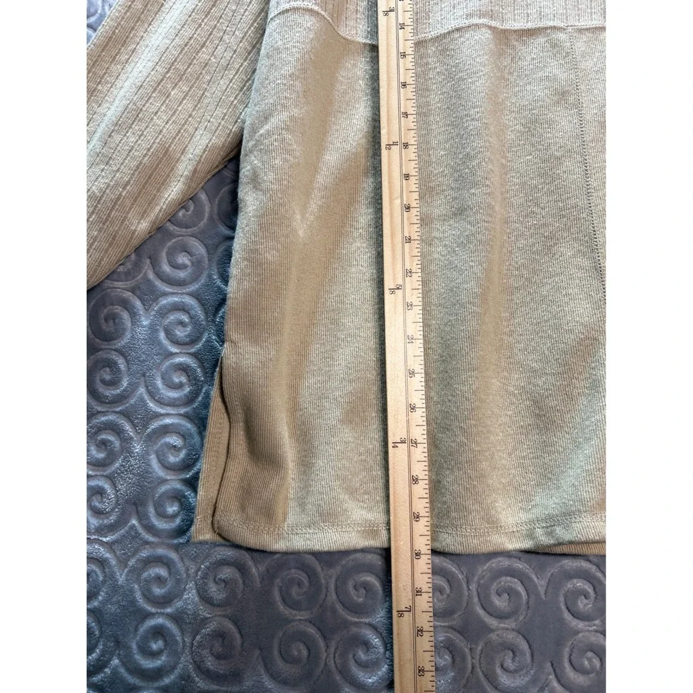 GITANO Women Beige Ribbed Knit Long Sleeve‎ Tunic Top Casual Comfort M - Picture 2 of 4